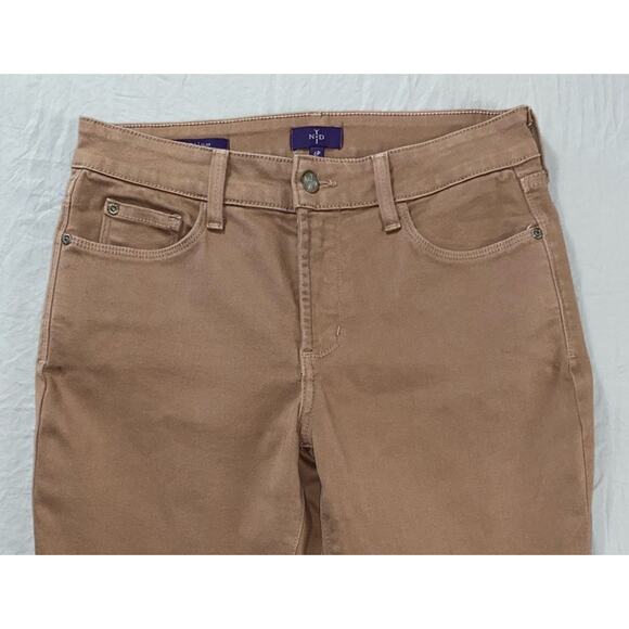 NYDJ Lift/Tuck USA Made Sheri Slim Sateen Jeans. Brown, Women's 6P. GUC!! - Picture 6 of 9